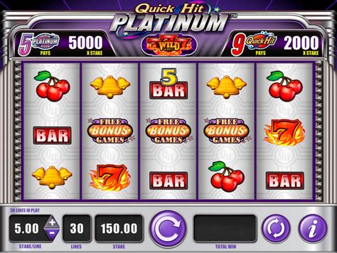 Tragaperras Quick Hit Platinum: juego gratis, giros y bonos.